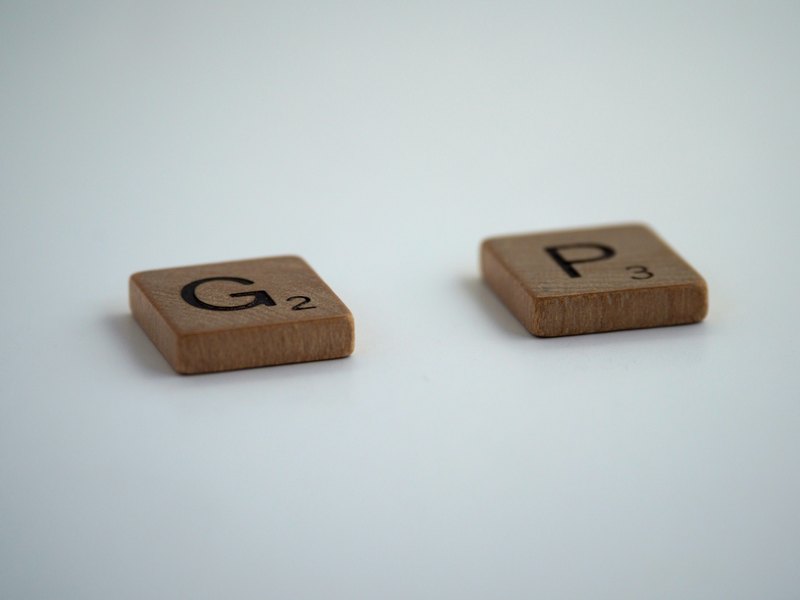 Letters spelling the word Gap, with the letter A missing